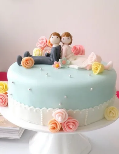 Wishes Anniversary Cake