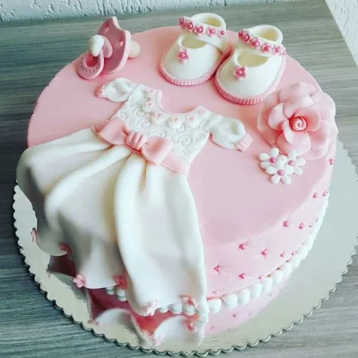 Baby Pink Shower Cake