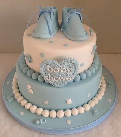 Baby shoe Shower Cake