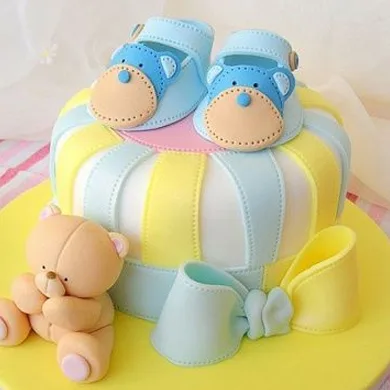Stork Baby Shower Cake