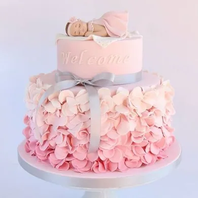 Flower Baby Shower Cake