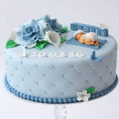 Angel Baby Shower Cake