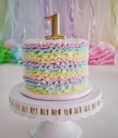 Blue theme Birthday Cake