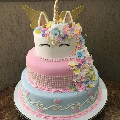 Flower Unicorn Cake