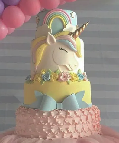 4 Tier Unicorn Cake