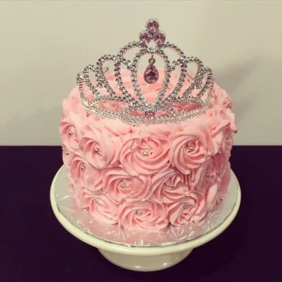 Pink Rose Princess Cake