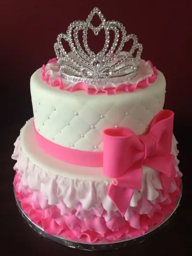 Pink bow Princess Cake