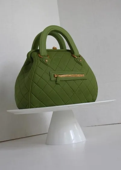 Green Hand Bag Cake