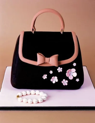 Black Hand Bag Cake
