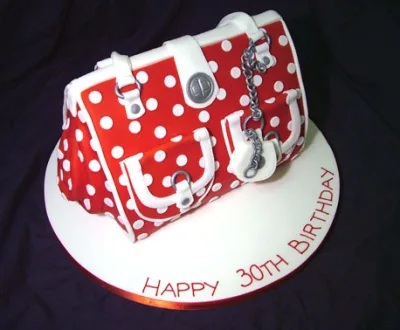 Polka dot Purse Cake
