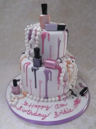 Dripping Nail Paint Cake