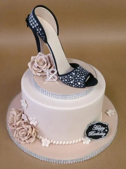 Glittery Shoe Cake
