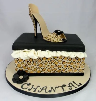 Black & White Stripped Cake