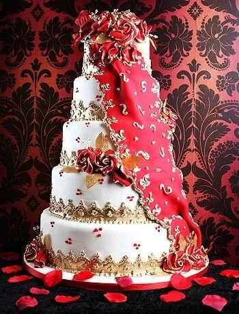 Draped in Red Cake